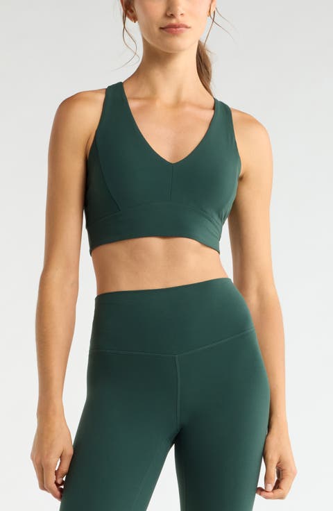 Studio Luxe V-Neck Racerback Sports Bra