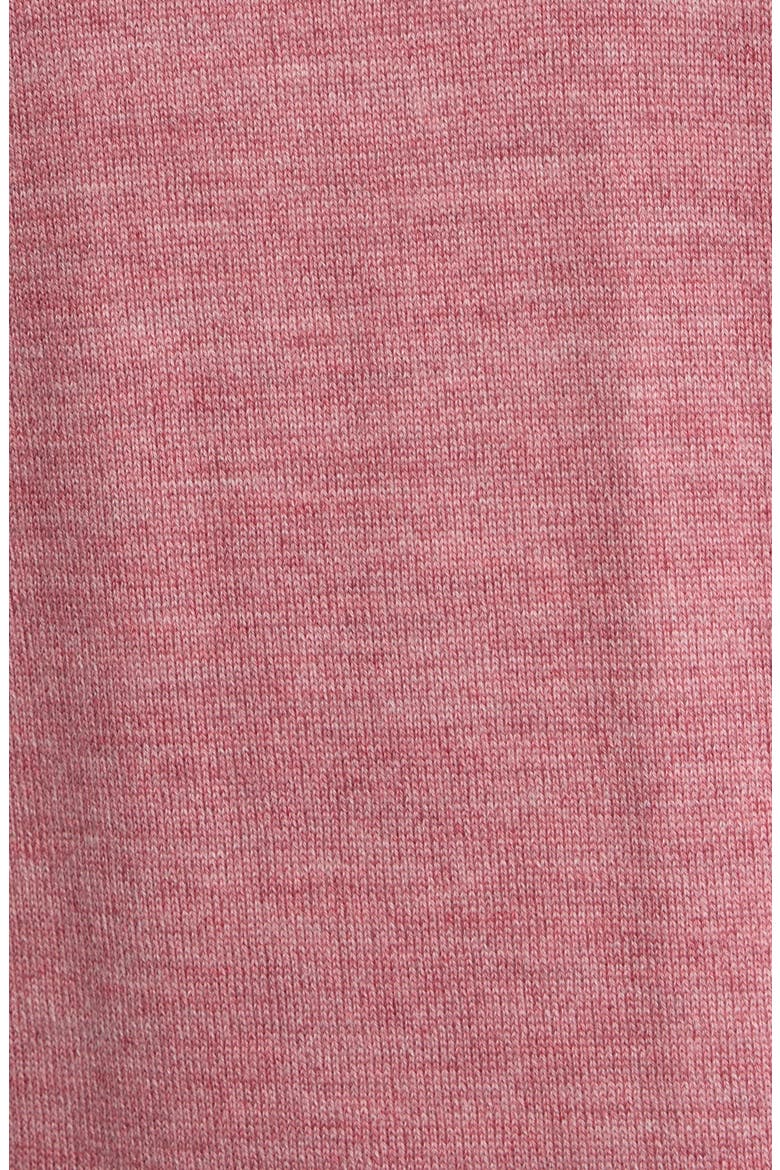 Autumn Crest Suede Trim Quarter Zip Sweater, Alternate, color, DUSTY ROSE