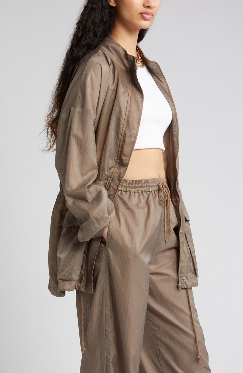 Open Edit Drawstring Waist Oversize Jacket, Alternate, color, 