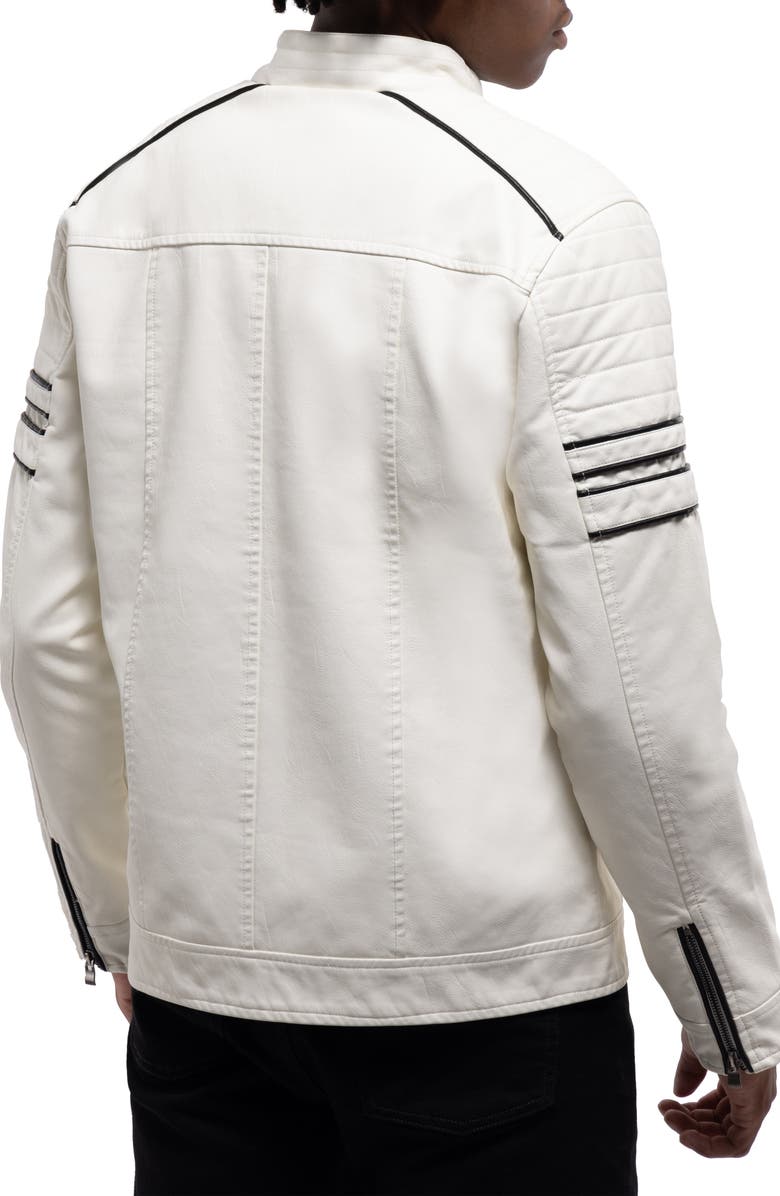 XRAY Faux Shearling Lined Faux Fur Moto Jacket, Alternate, color,