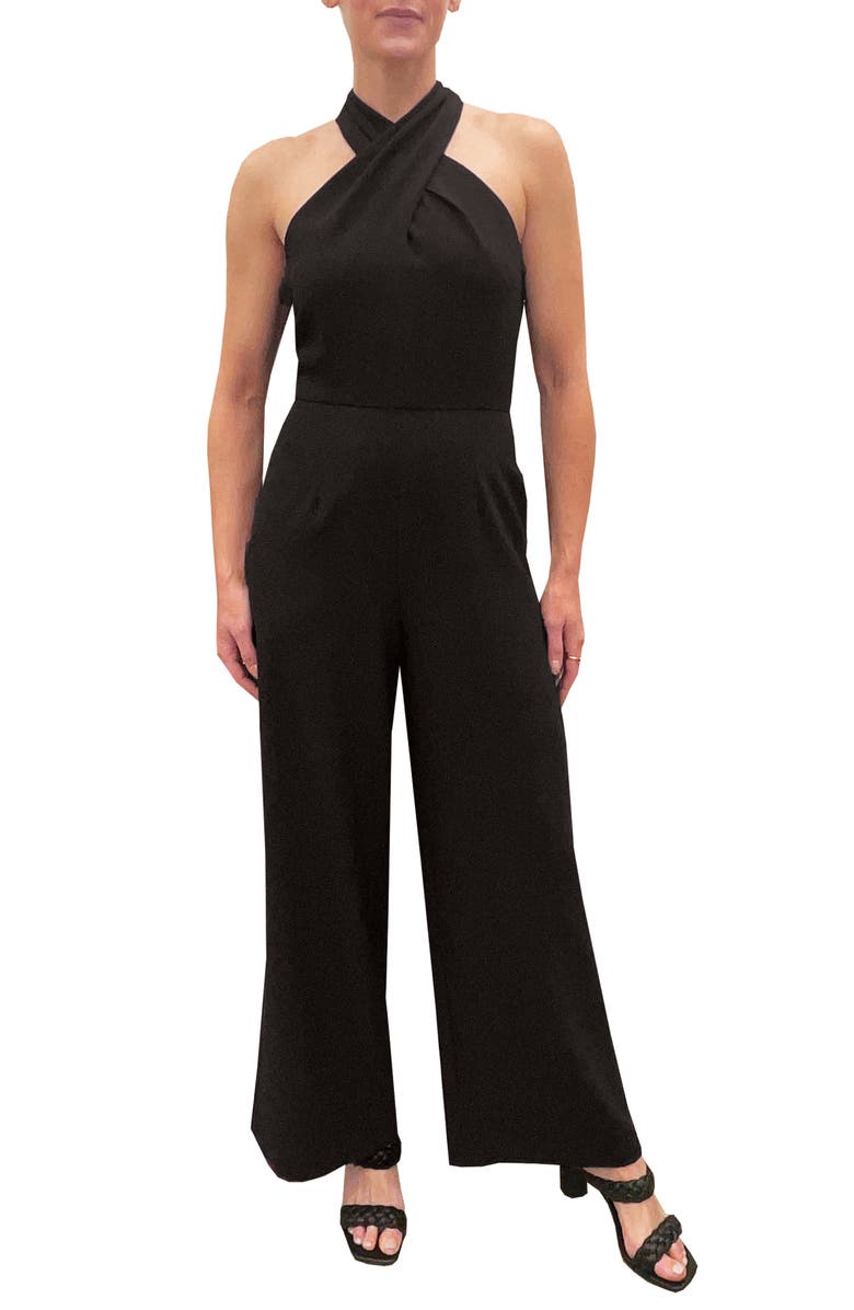 Julia Jordan Halter Neck Sleeveless Jumpsuit, Main, color,