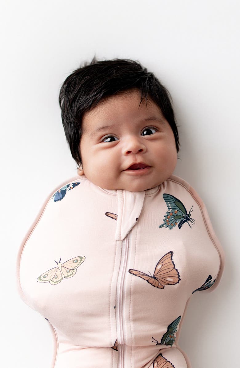 Kyte BABY Butterfly 0.5 TOG Swaddle Bag, Alternate, color, Blush Butterfly