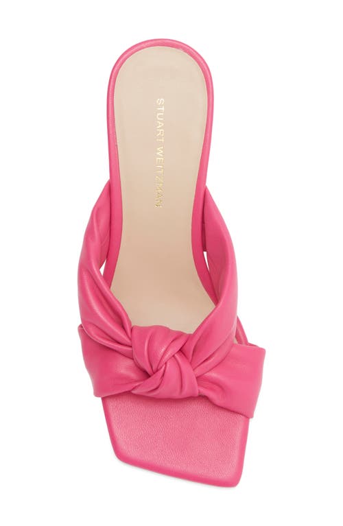 Stuart Weitzman Playa 50 Knot Kitten Heel Sandal In Pink