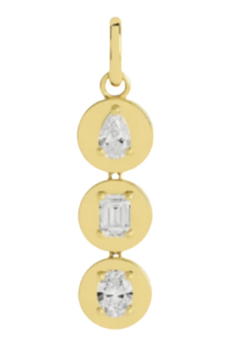 Disc Lab Diamond Pendant in 14K, Main, color, Yellow Gold