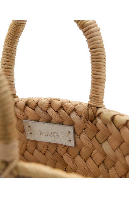 Mango Mini Sequin Basket Tote In Silver