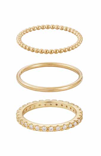 Adornia Set of 3 Assorted Stackable Rings