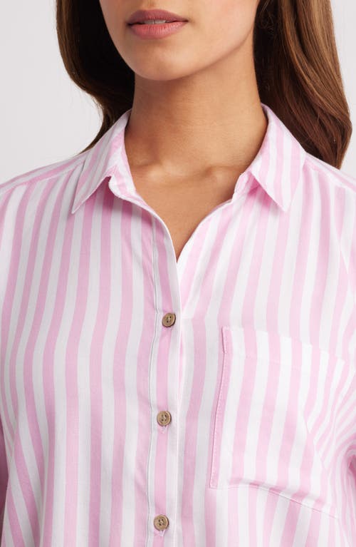 BEACHLUNCHLOUNGE BEACHLUNCHLOUNGE CANDACE STRIPE BUTTON-UP SHIRT
