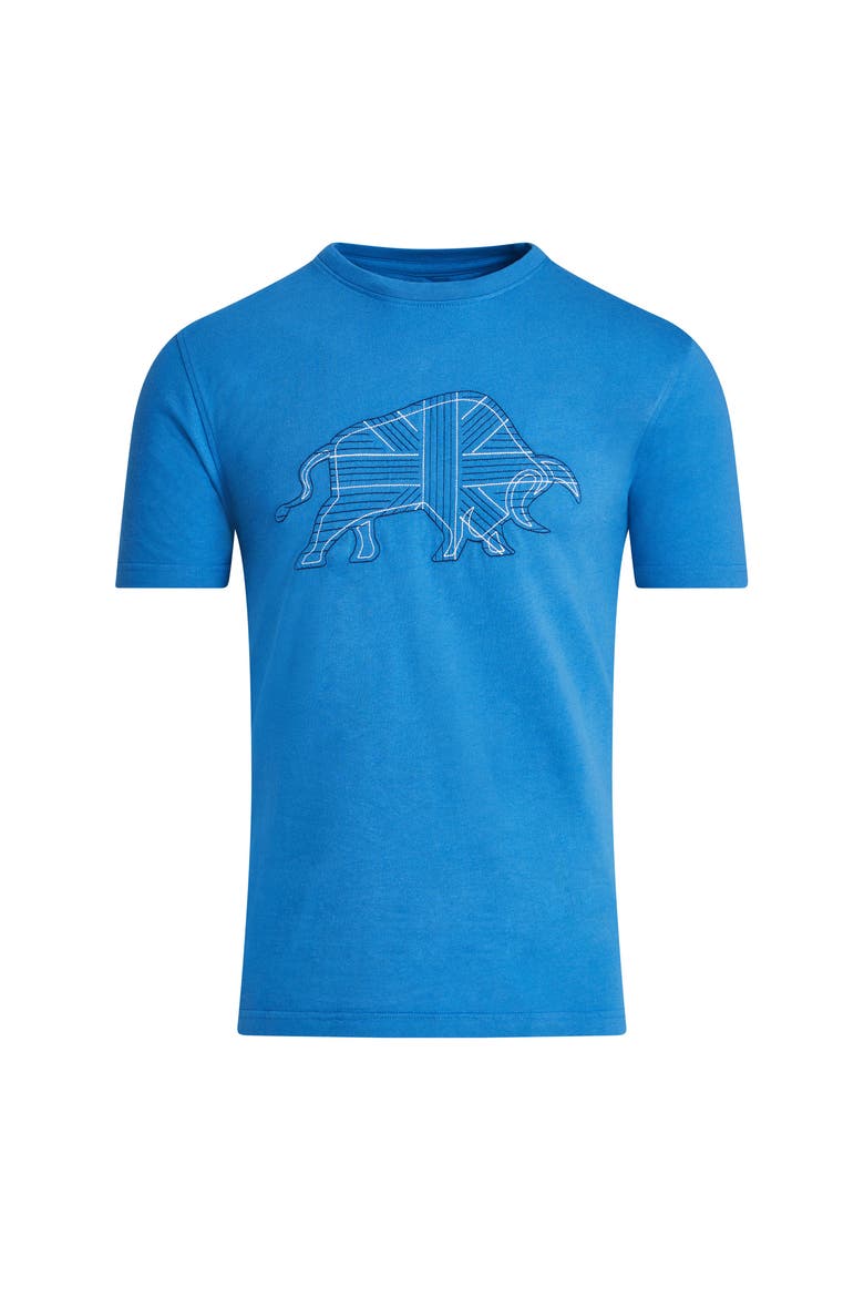 Stitch Embroidery Bull T-Shirt, Alternate, color, Teal
