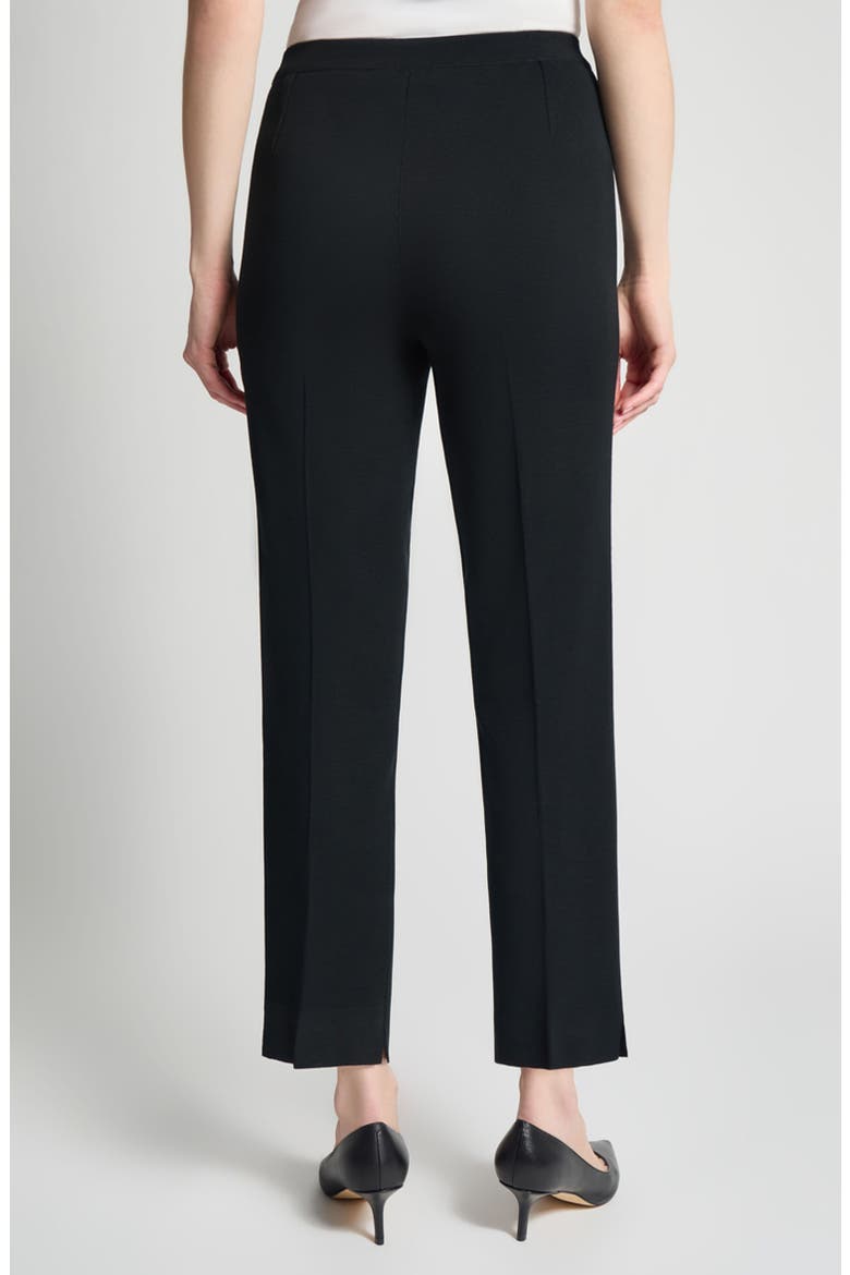 Knit Straight Leg Ankle Pants, Alternate, color, Black