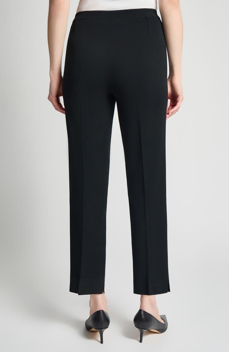 Ming Wang Knit Straight-Leg Ankle Pants, Alternate, color, Black