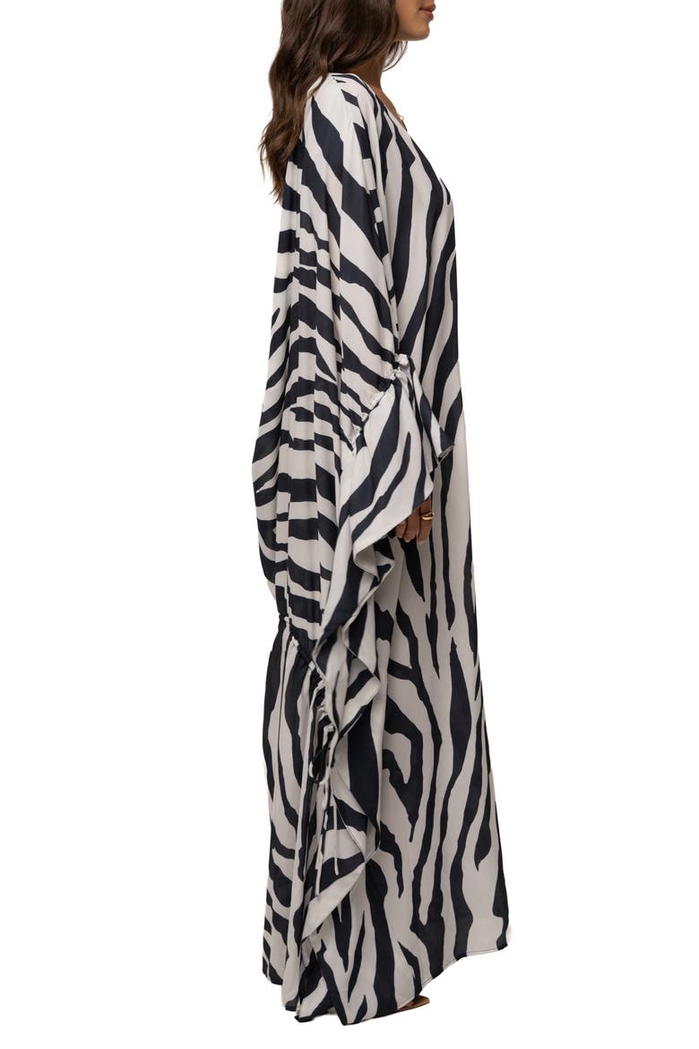 Sienna Sheer Cover Up, Alternate, color, Navy Zebra