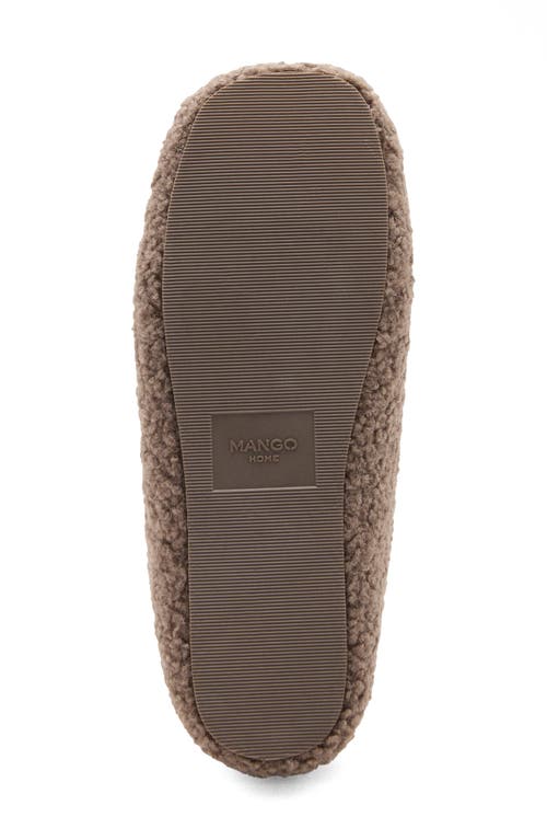 Mango Faux Shearling Ballet Flat In Brown