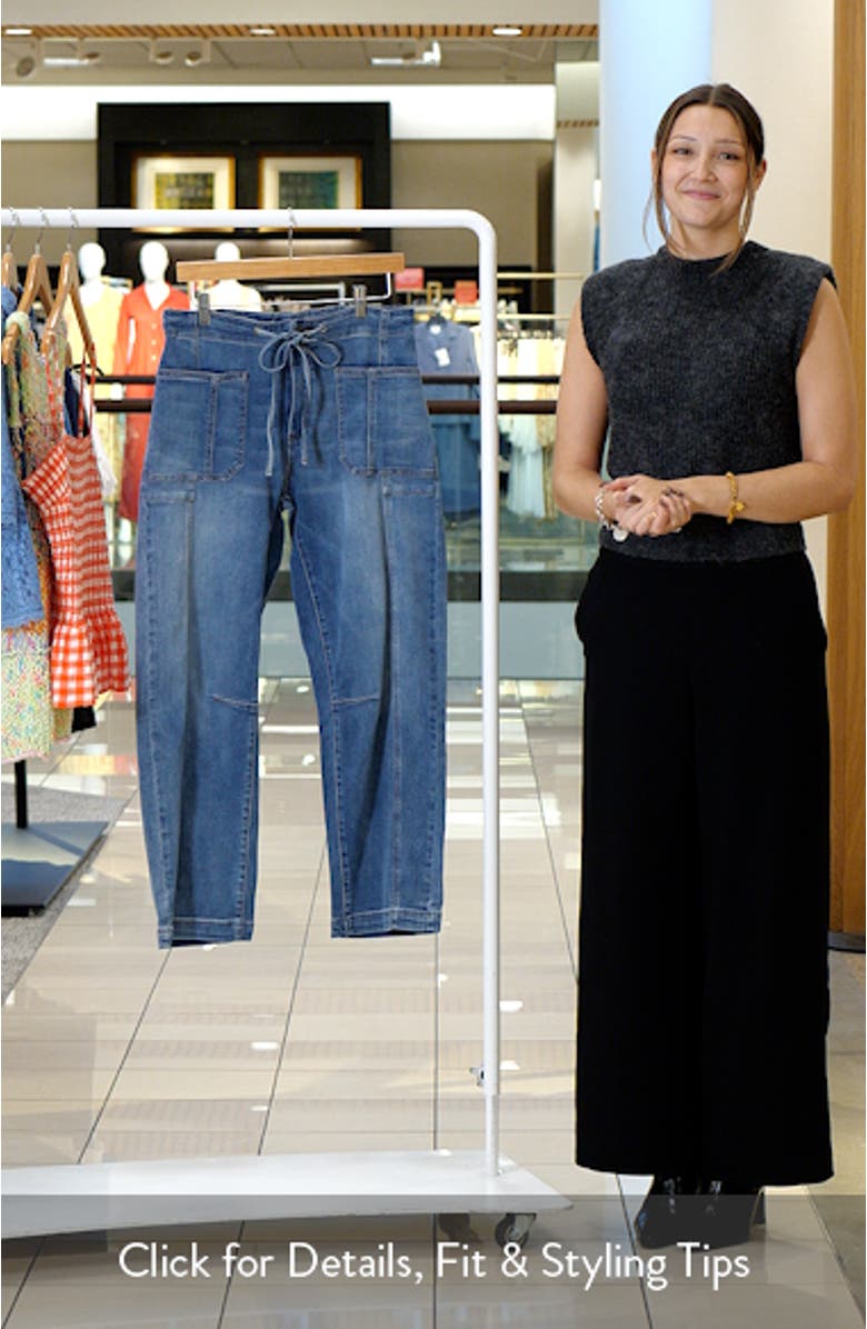 Ashton Slouchy Drawstring Barrel Leg Jeans, sales video thumbnail