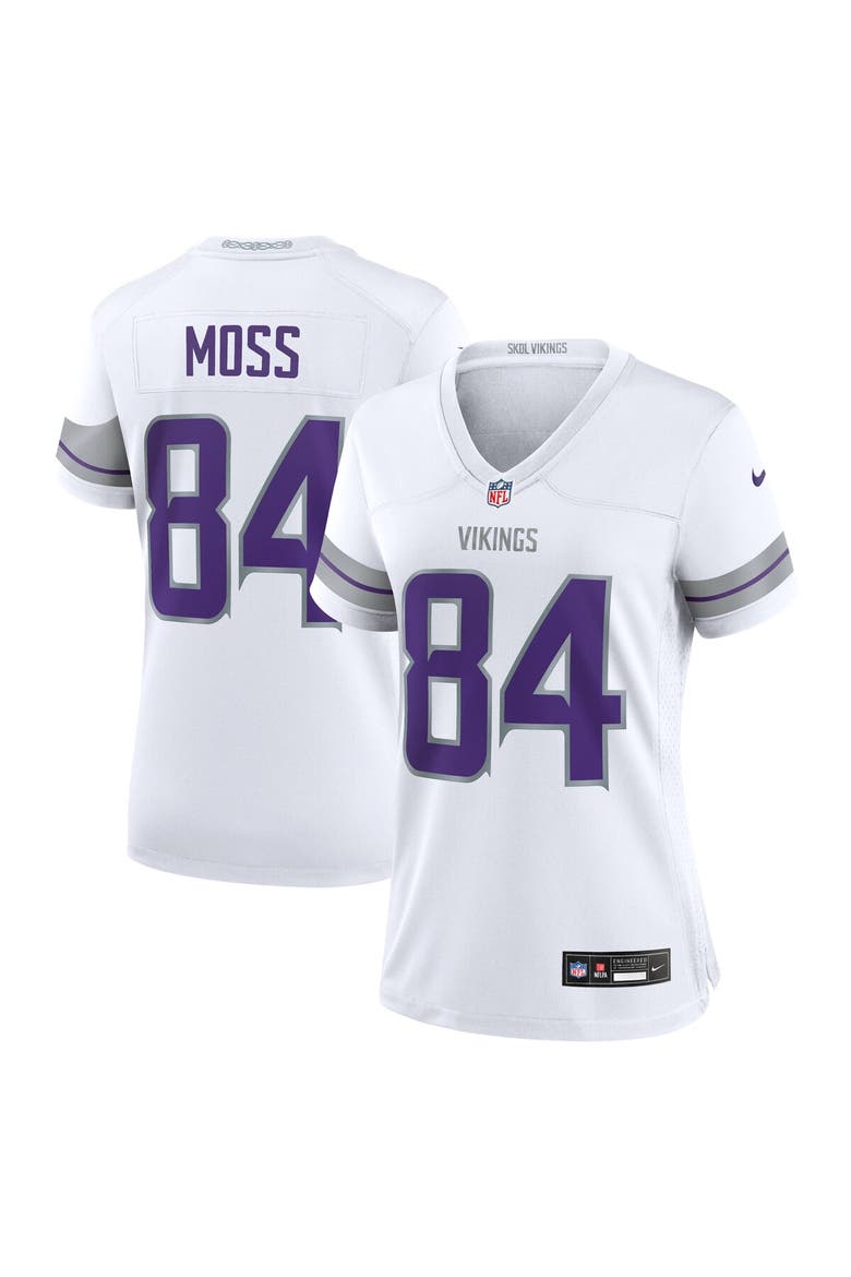 Women's Nike Randy Moss White Minnesota Vikings Alternate Retired Player Game Jersey, Main, color, White