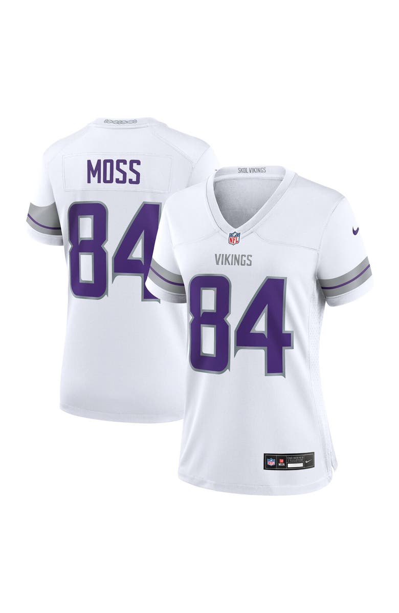 Nike Women's Nike Randy Moss White Minnesota Vikings Alternate Retired Player Game Jersey, Main, color, White