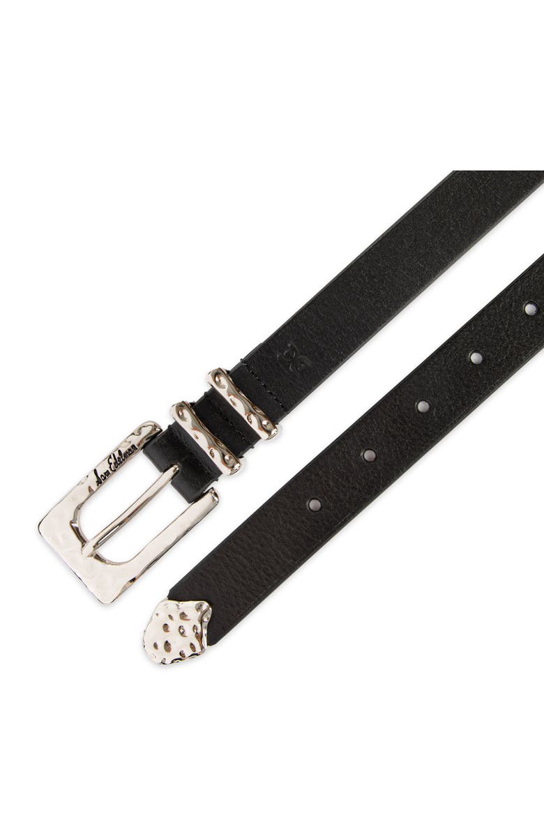 Sam Edelman Hammered Leather Belt, Alternate, color, Black