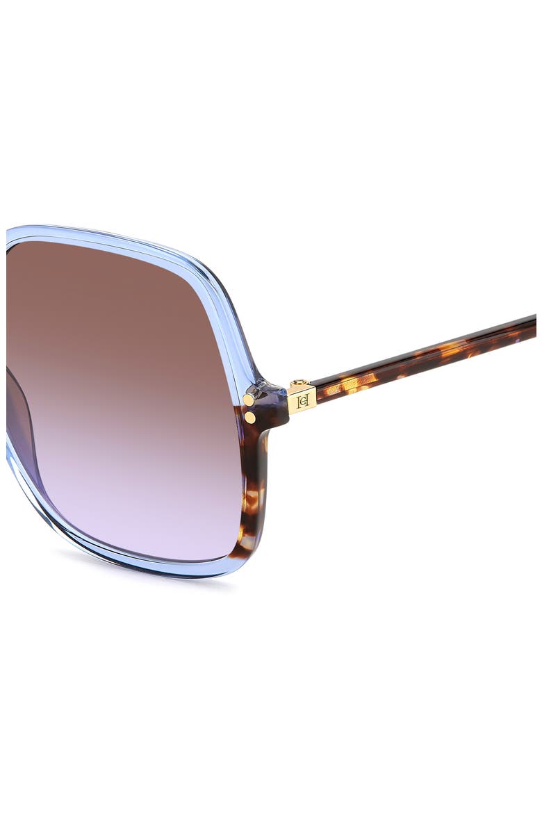 56mm Square Sunglasses, Alternate, color, AZURE