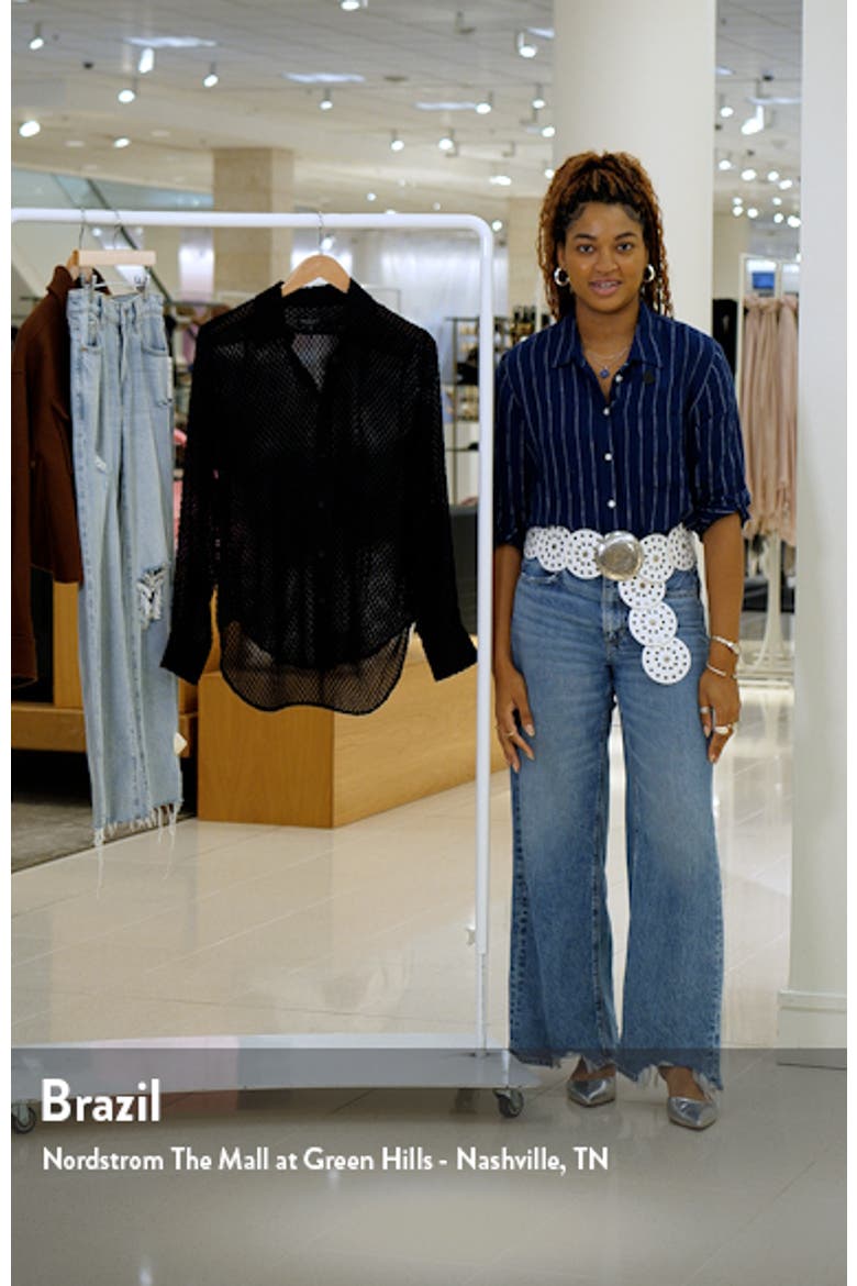 Lila Velvet Burnout Button-Up Shirt video