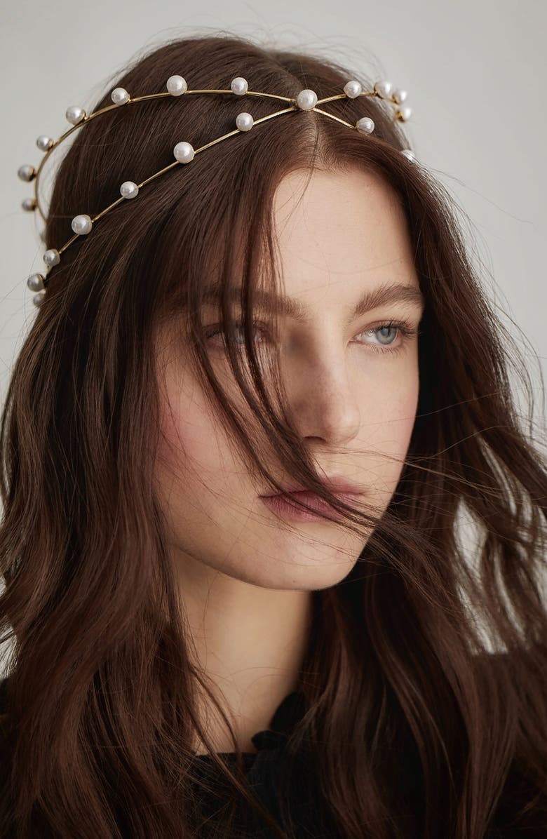 LELET NY Nikki Imitation Pearl Halo, Alternate, color,