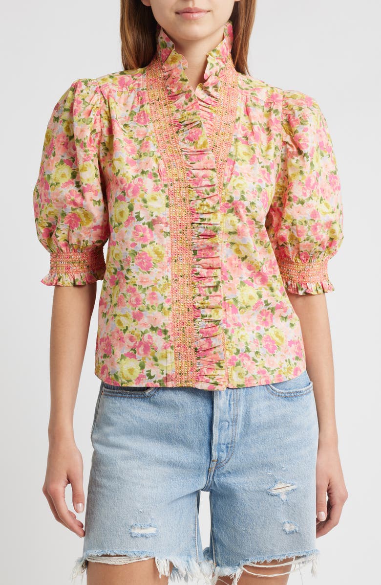 LOVE THE LABEL Zuri Floral Cotton Top, Alternate, color, 