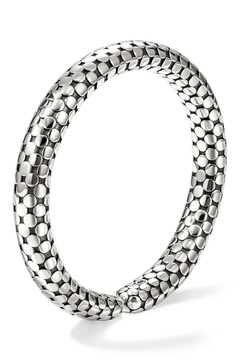Dot Coil Cuff Bracelet, Alternate, color, SILVER