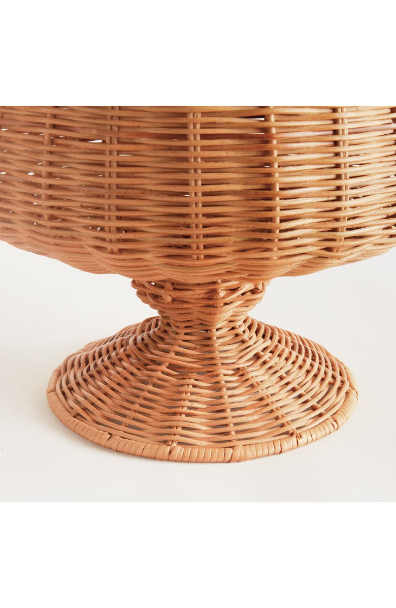 Napa Home & Garden Chesapeake Natural Rattan Footed Urn Wide, Alternate, color, Brown