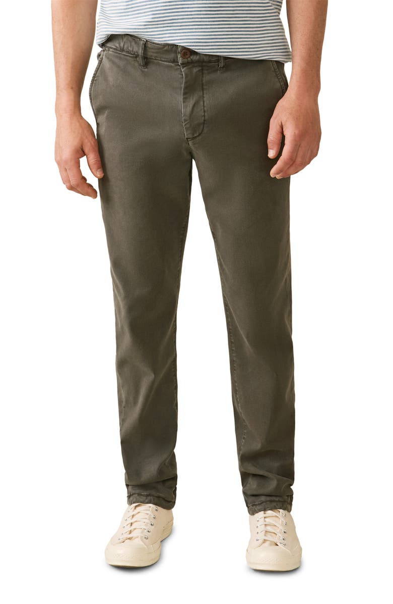 Faherty Coastline Chino Pants, Main, color, Faded Black