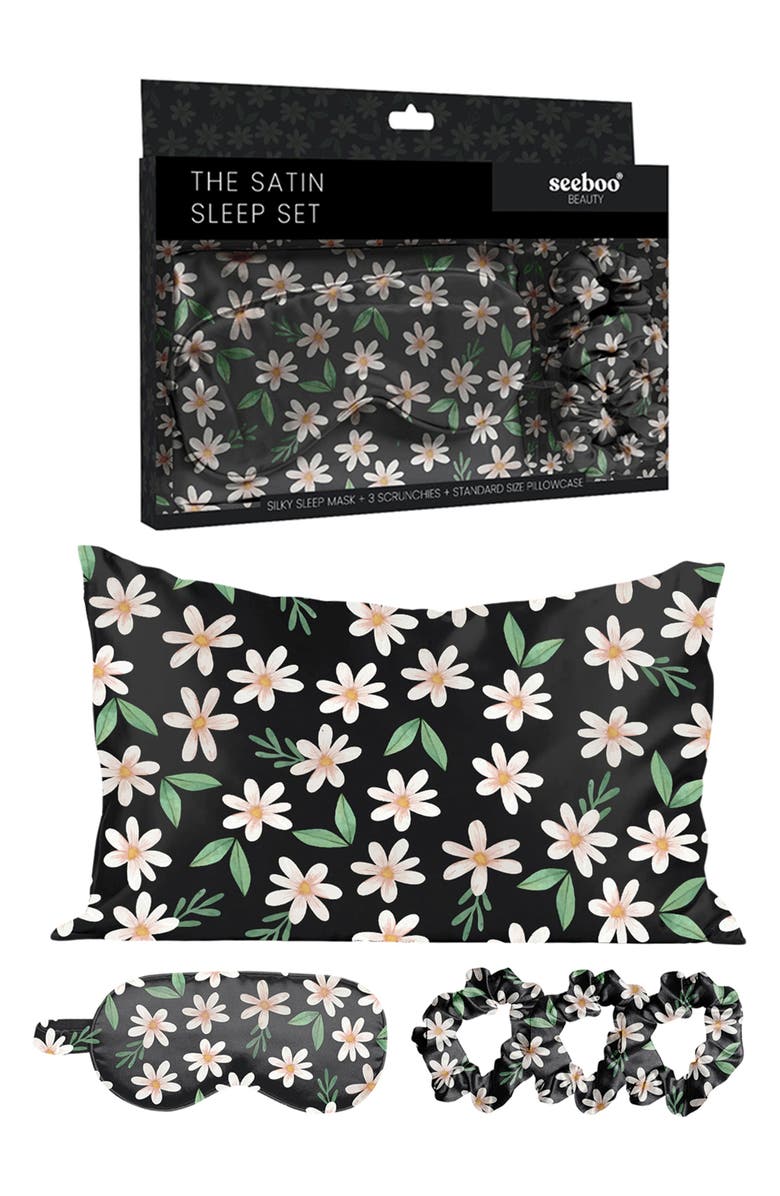 Luxury Home Satin Sleep 5-Piece Set, Alternate, color, Floral