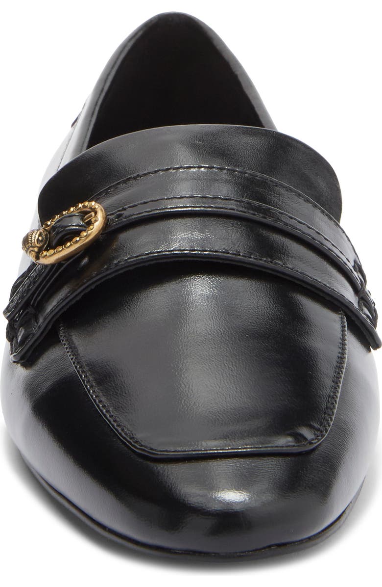 Kurt Geiger London Mayfair Slim Apron Toe Loafer, Alternate, color, Black