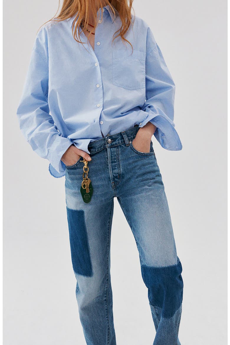 The Dean Easy Straight Airy Jeans, Alternate, color, WORN WASH