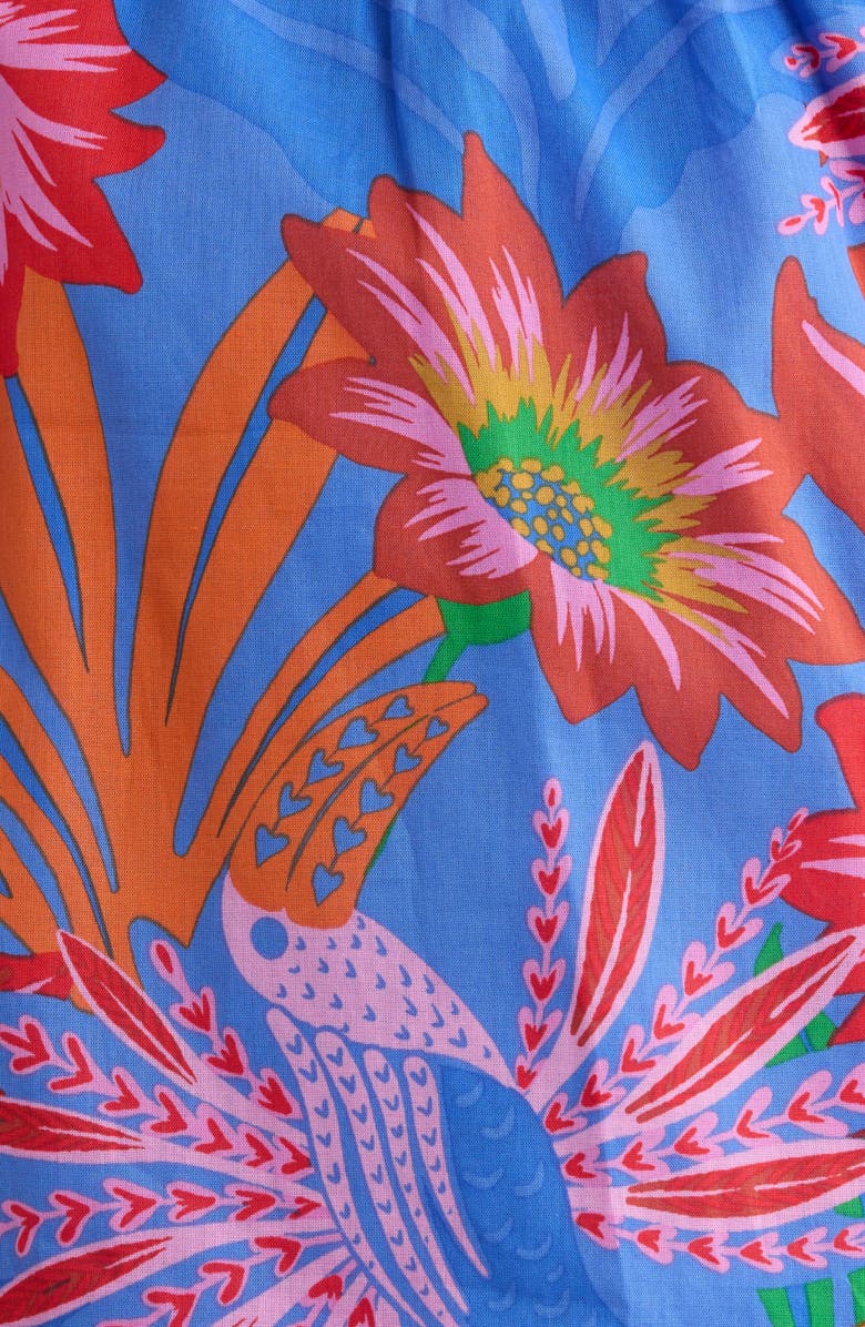 SUGARLIPS Cindal Floral Daniela Ruffle High Waist Shorts, Alternate, color, Blue-Pink-Multi