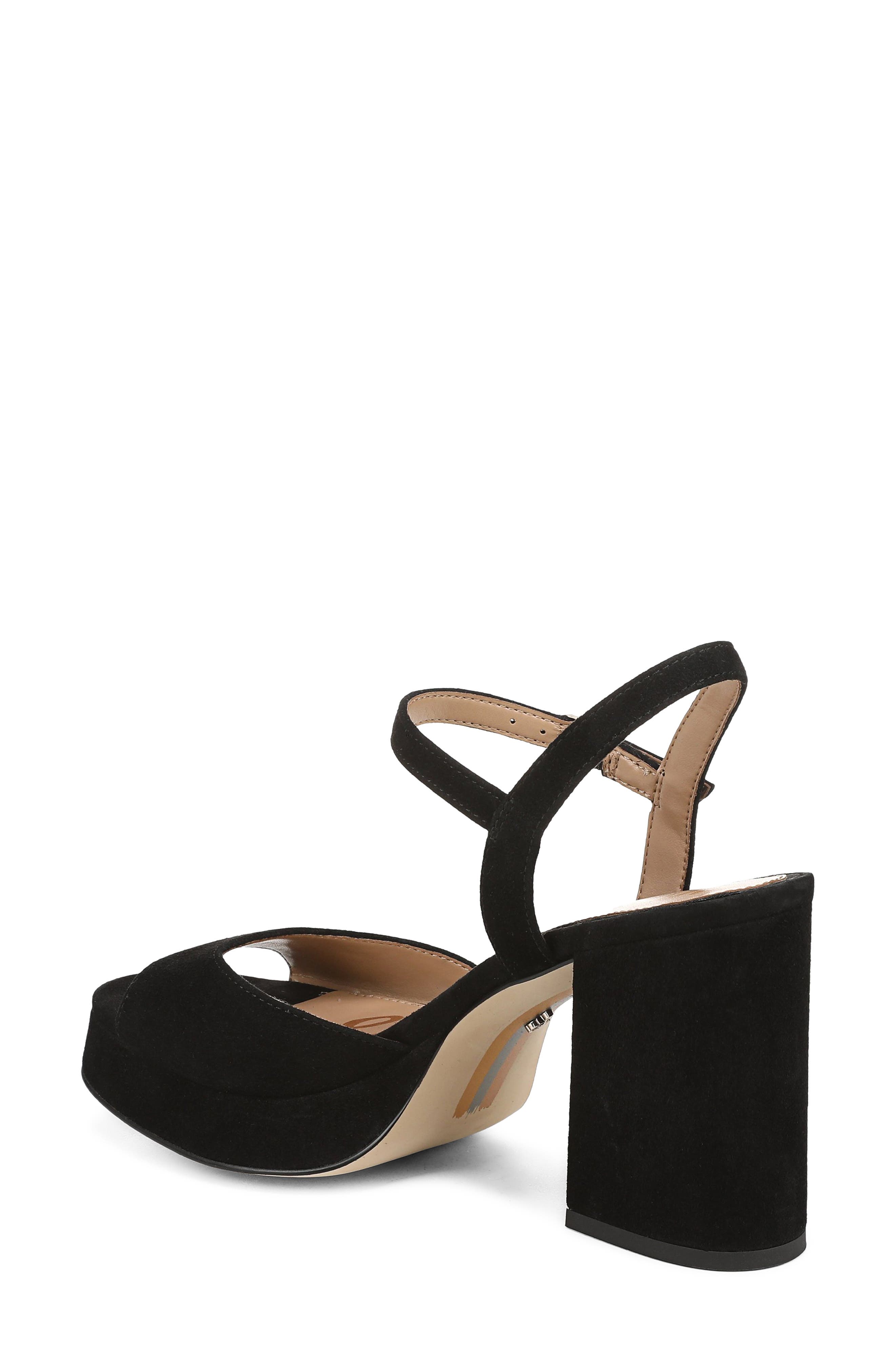 Fleur Platform Sandal, Alternate, color, BLACK SUEDE