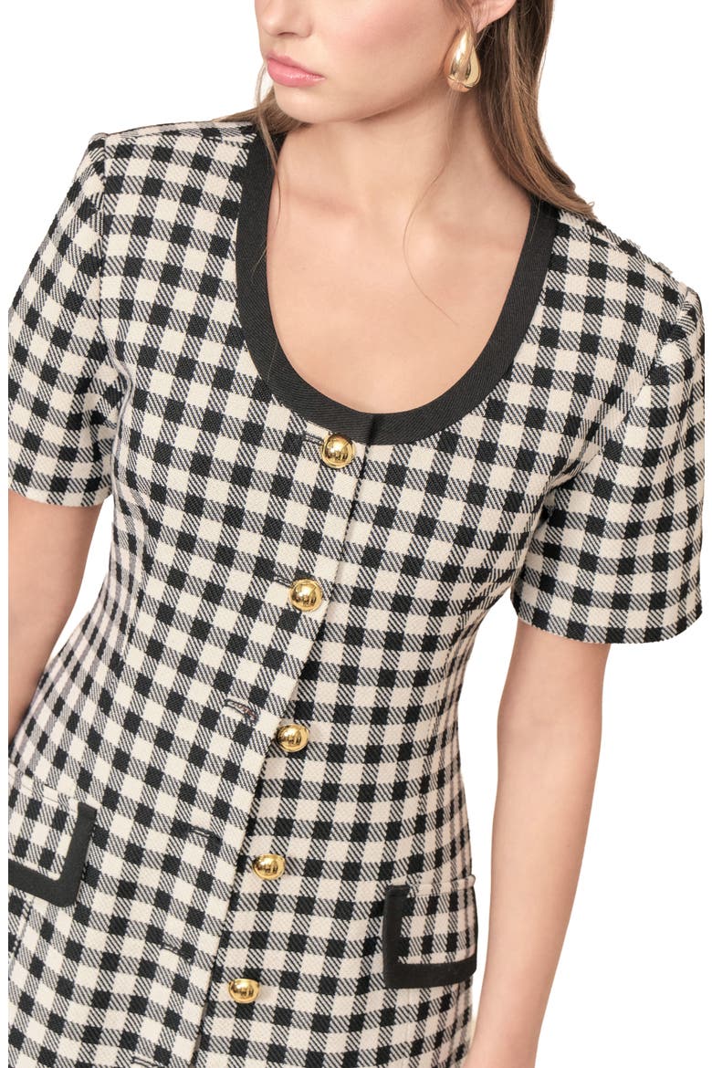 Frances Gingham Wool Jacket, Alternate, color, BLACK GINGHAM