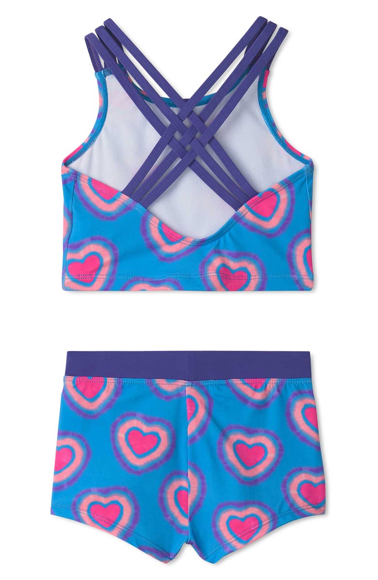 Hatley Kids' Glowing Hearts Two-Piece Swimsuit, Alternate, color, 
