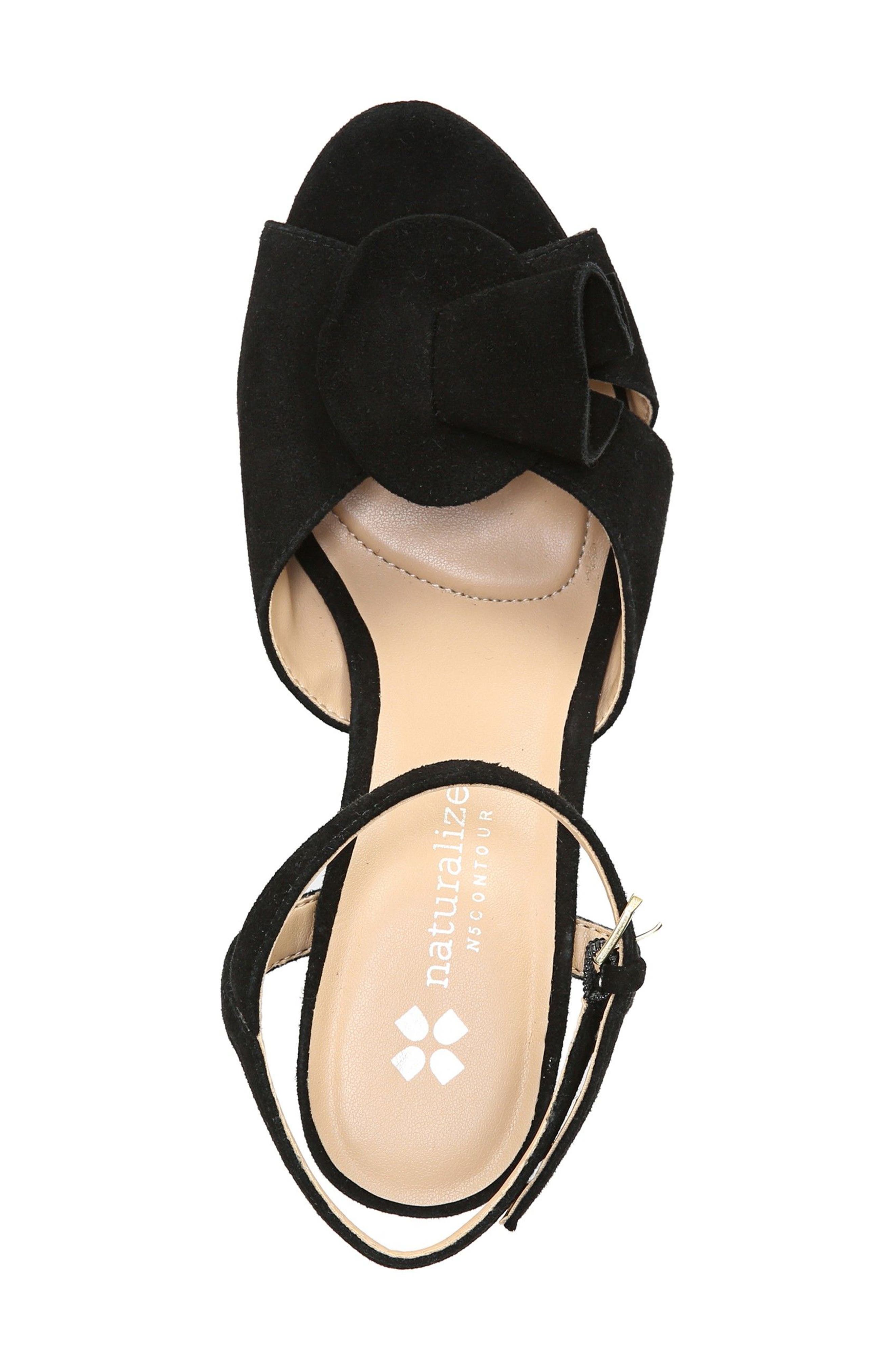 Adelle Sandal, Alternate, color, BLACK LEATHER