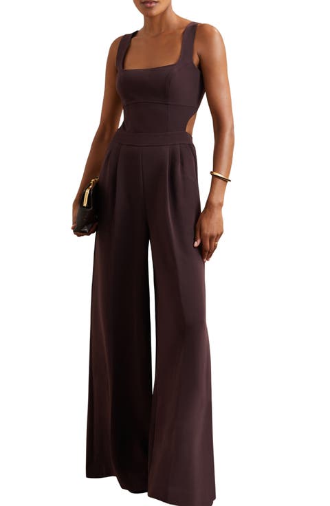 Dion Pleated Sleeveless Wide Leg Jumpsuit