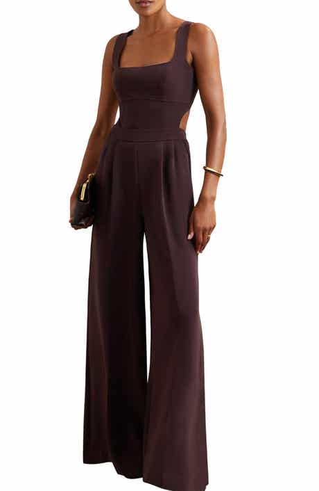 Reiss Dion Pleated Sleeveless Wide Leg Jumpsuit