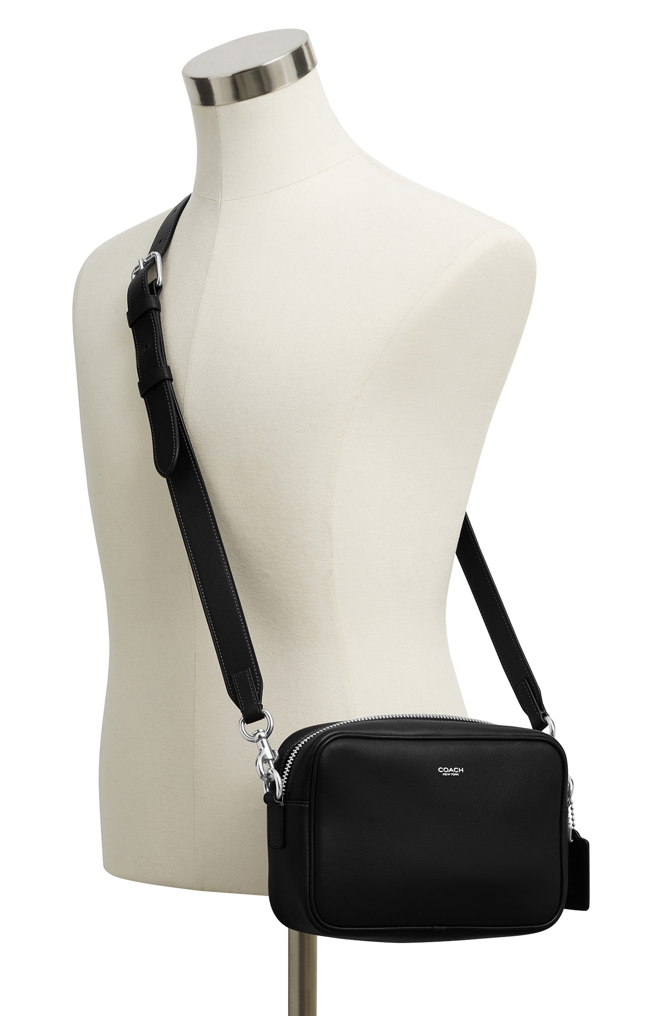 COACH Radio Camera Bag, Alternate, color, Black