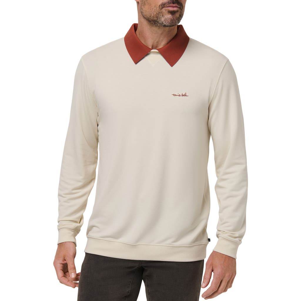 TravisMathew Amenities Collared Sweatshirt in Birch  product