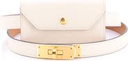 Pre-Owned Hermes Kelly Pocket Belt Leather Thin