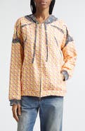 Paolina Russo Mixed Floral Print Full Zip Hoodie