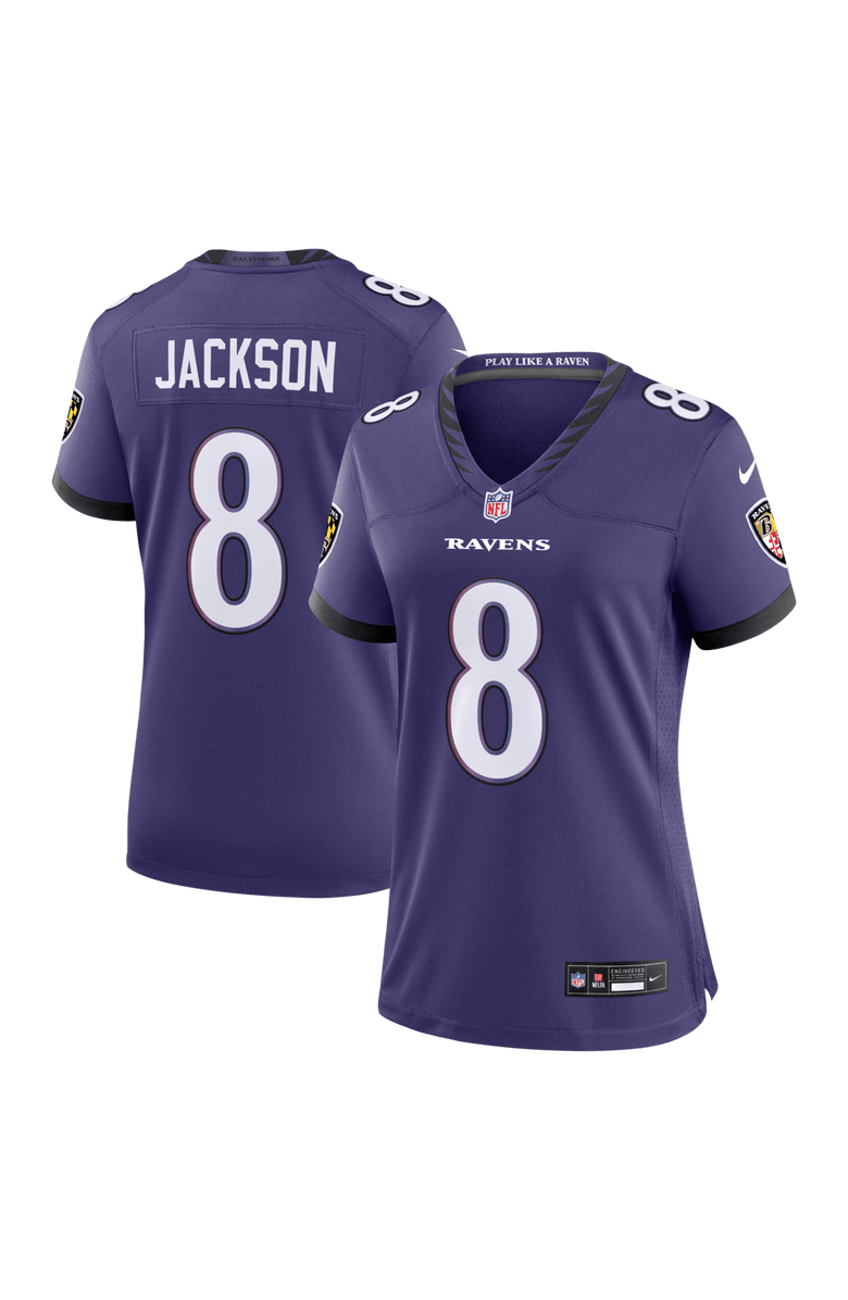 Nike Women's Nike Lamar Jackson Purple Baltimore Ravens Team Game Jersey, Main, color, Purple