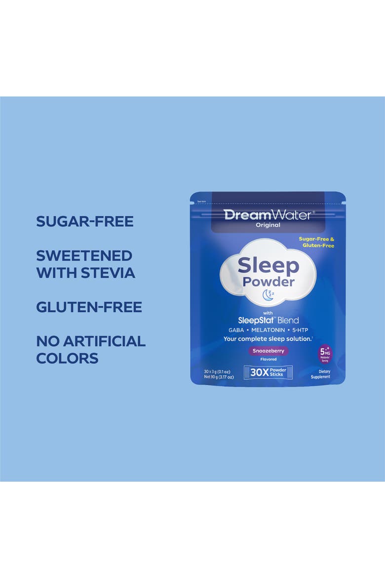Sleep Powder 30 Count Sugarfree, Melatonin, Snoozeberry, Alternate, color, Multicolored