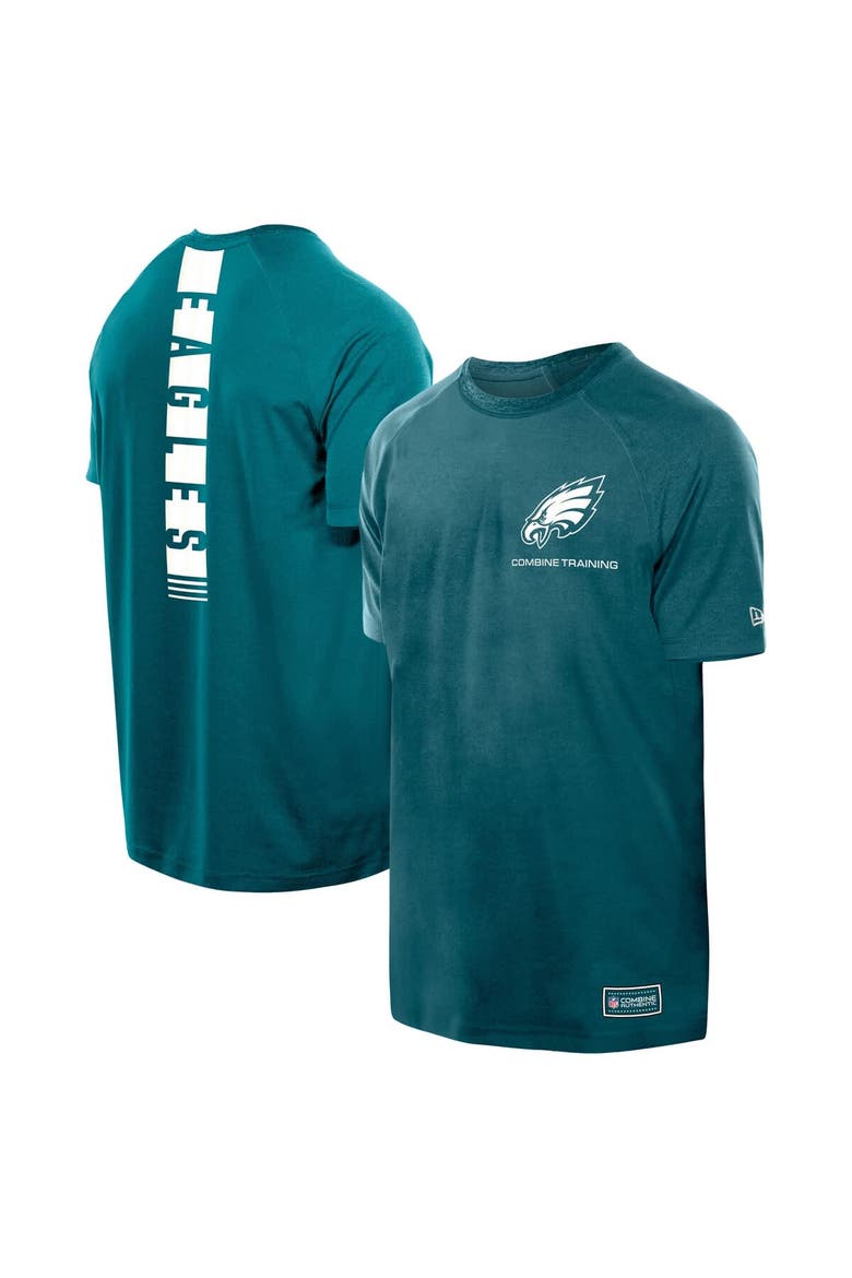 Men's New Era  Midnight Green Philadelphia Eagles Functional Fandom Reflective T-Shirt, Main, color, Green