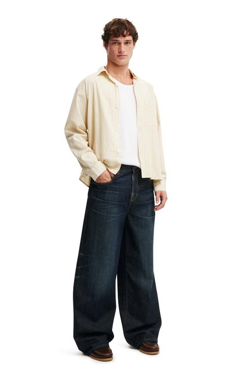 Shop Cotton On Super Baggy Jean In Selvedge Worn Blue