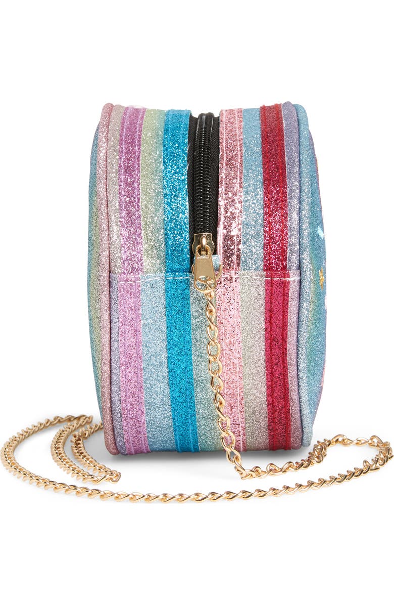 Capelli New York Glitter Rainbow Cake Crossbody Bag, Alternate, color,