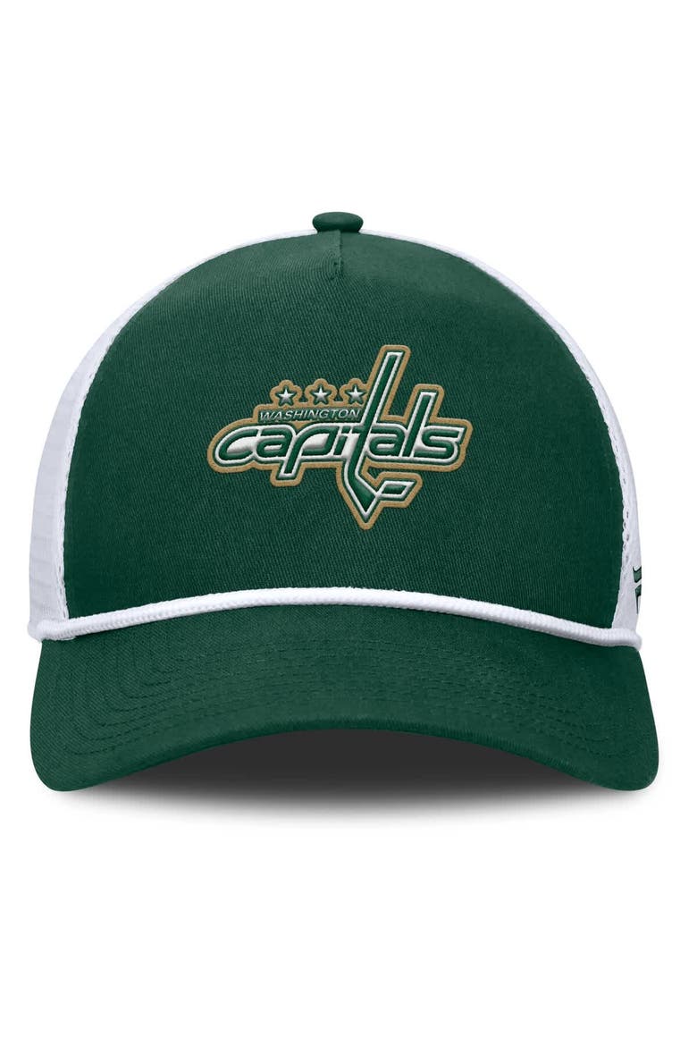 Men's Fanatics Green/White Washington Capitals Bermuda A-Frame Adjustable Hat, Alternate, color, Green