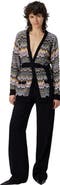 Missoni Relaxed Fit Cardigan With Belt And Chevron Pattern
