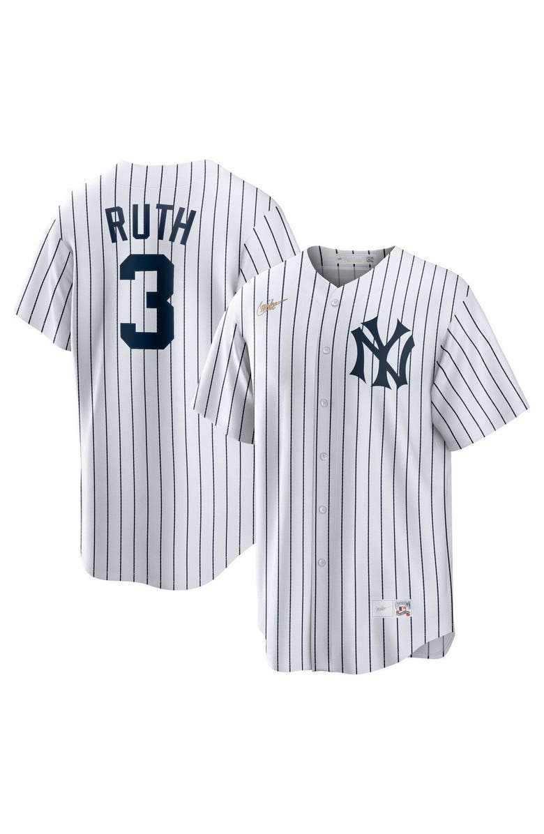 Nike Men's Nike Babe Ruth White New York Yankees Home Cooperstown Collection Player Jersey, Main, color, 