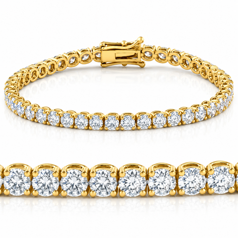 8.00Ct Diamond Tennis Bracelet 14k Gold Lab Grown 7"